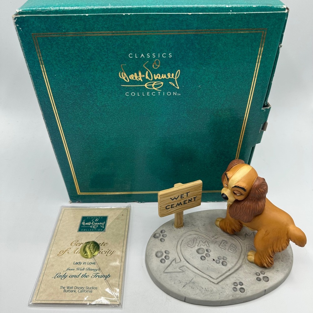 WDCC Disney Lady and the Tramp Lady in Love Figurine with COA and Box